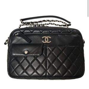 ISO Chanel Black Quilted Leather Shoulder Bag